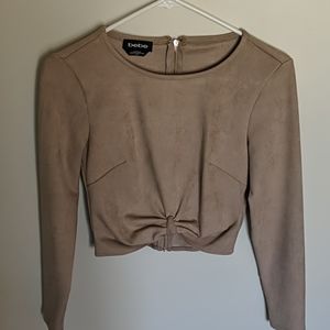 Bebe sexy beige crop top